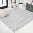 thumbnail image 1 of JONATHAN Y IBIZA 5' Square Area Rug, Peralta Moroccan Diamond - Light Gray, IBZ103C-5SQ, 1 of 8