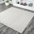 thumbnail image 1 of JONATHAN Y IBIZA 5' Square Area Rug, Peralta Moroccan Diamond - Ivory, IBZ103D-5SQ, 1 of 7