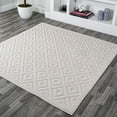 thumbnail image 1 of JONATHAN Y IBIZA 5' Square Area Rug, Portmany Neutral Diamond Trellis - Ivory, IBZ104D-5SQ, 1 of 8
