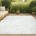 thumbnail image 1 of JONATHAN Y IBIZA 8 x 10 Area Rug, Portmany Neutral Diamond Trellis - Ivory, IBZ104D-8, 1 of 10
