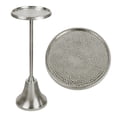 thumbnail image 1 of JONATHAN Y Irida 24" Art Deco Designer Pedestal Drink Table and Decorative End Table with Hammered Round Top and Bell Base, Antique Nickel, END4007B, 1 of 5