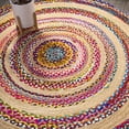 thumbnail image 1 of JONATHAN Y ANSA 3' Round Area Rug, Isla Boho Braided Rag & Jute - Multi/Natural, RNF105A-3R, 1 of 7
