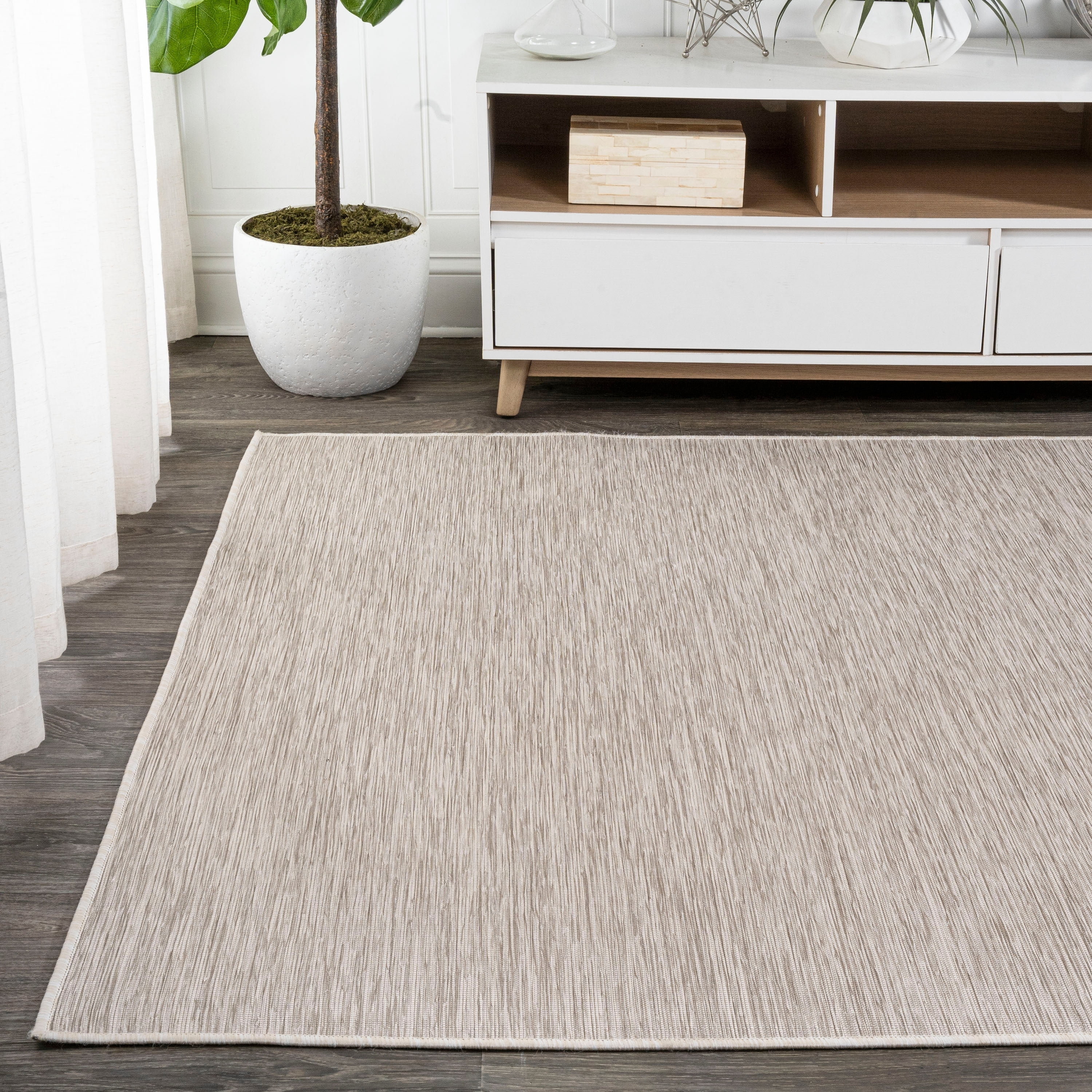 Solid Wood Rug JONATHAN Y JONATHAN Y Bo Modern Flatweave Solid Area Rug 9 X 12 - Beige ...