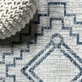 thumbnail image 1 of JONATHAN Y JONATHAN  Y Carwa Diamond Tribal Medallion Indoor/Outdoor Area Rug 2 X 10 - Ivory/Blue, 1 of 5
