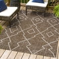 thumbnail image 1 of JONATHAN Y JONATHAN  Y Derya Tribal Diamond Trellis Indoor/Outdoor Area Rug 4 X 6 - Brown/Beige, 1 of 5