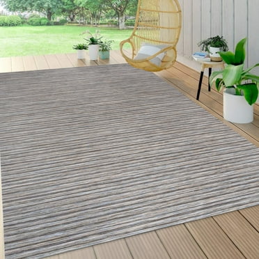 JONATHAN Y JONATHAN  Y Finn Modern Farmhouse Pinstripe Area Rug 3 X 5 - Dary Gray/Blue