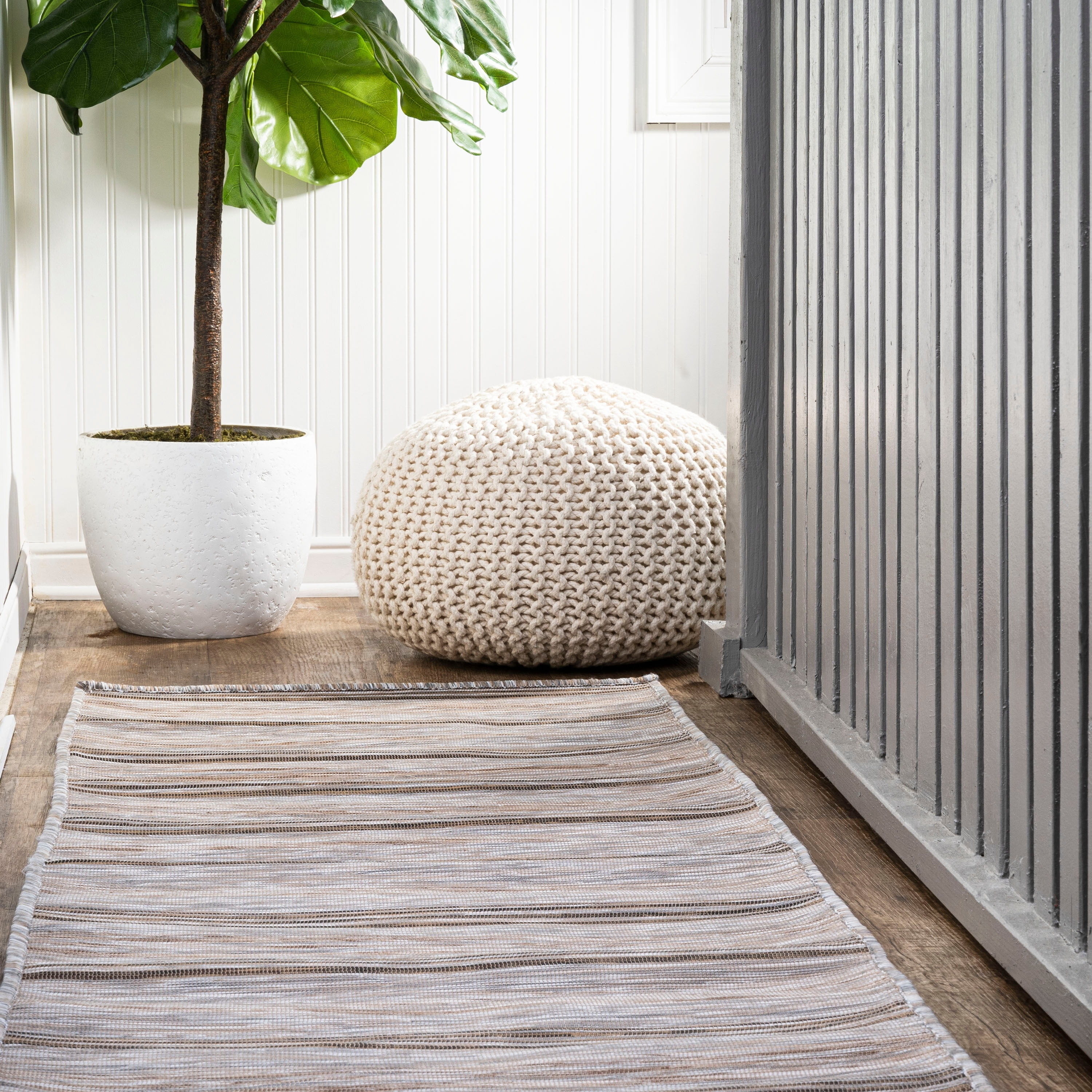 JONATHAN Y JONATHAN Y Finn Modern Farmhouse Wide Stripe Area Rug 2 X 8 ...