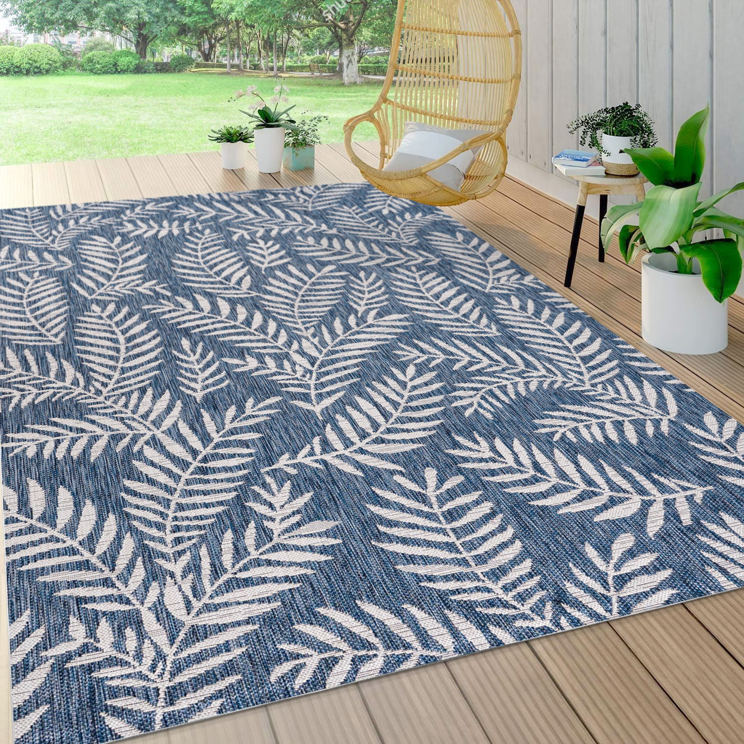 JONATHAN Y JONATHAN Y Galon Palm Frond Indoor/Outdoor Area Rug 2 X 10 ...