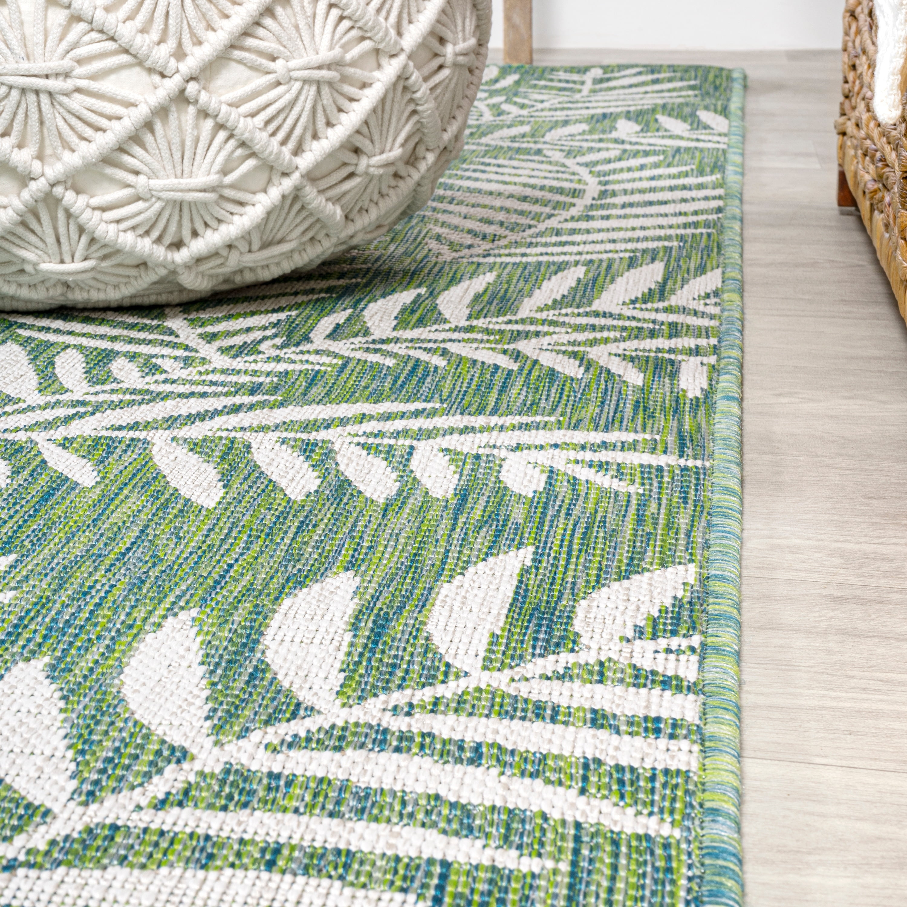 JONATHAN Y JONATHAN Y Galon Palm Frond Indoor/Outdoor Area Rug 2 X 8 ...