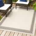 thumbnail image 1 of JONATHAN Y JONATHAN  Y Havana Classic Diamond Border Indoor/Outdoor Area Rug 4 X 6 - Cream/Black, 1 of 5