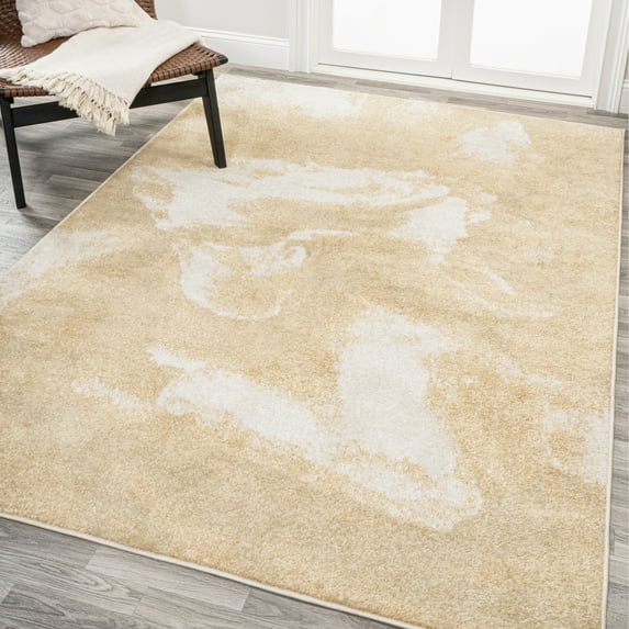 JONATHAN Y JONATHAN Y Marmo Abstract Two-Tone Modern Area Rug 5 X 8 - Gold/Cream
