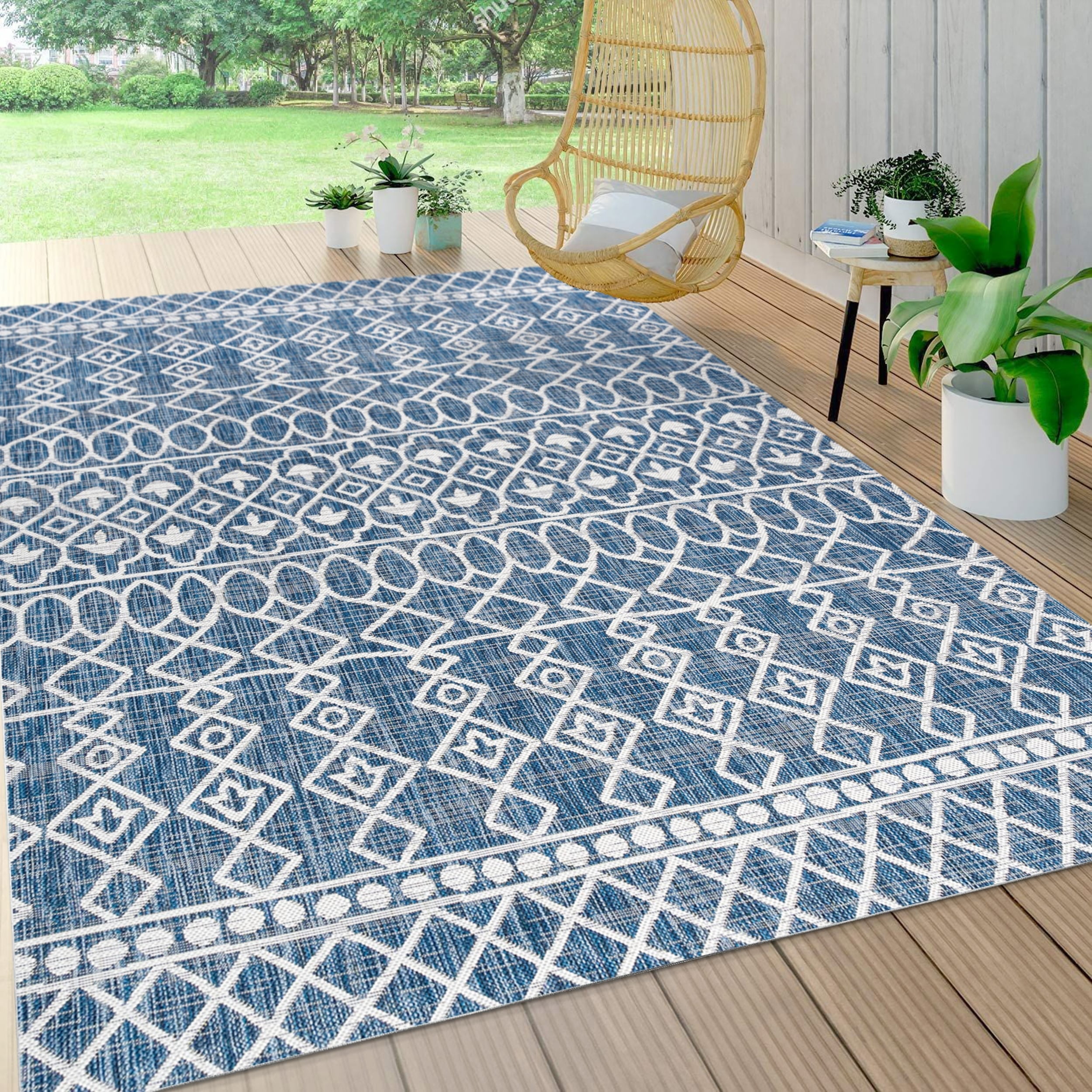 JONATHAN Y JONATHAN Y Nokat Tribal Bohemian Indoor/Outdoor Area Rug 4 X ...