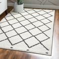 thumbnail image 1 of JONATHAN Y JONATHAN  Y Pere Moroccan Style Diamond Shag Area Rug 8 X 10 - White/Black, 1 of 5