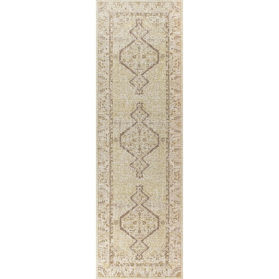 JONATHAN Y JONATHAN Y Petras Modern Tribal Medallion Area Rug 2 X 8 - Ivory