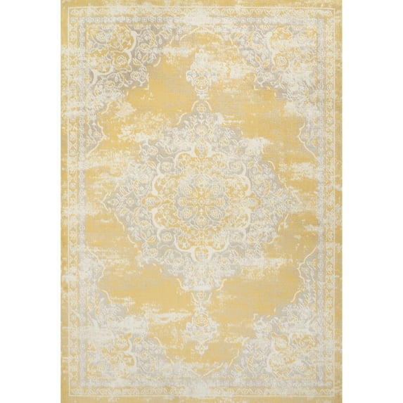 JONATHAN Y JONATHAN Y Rosalia Ornate Medallion Modern Area Rug 8 X 10 - Yellow/Cream