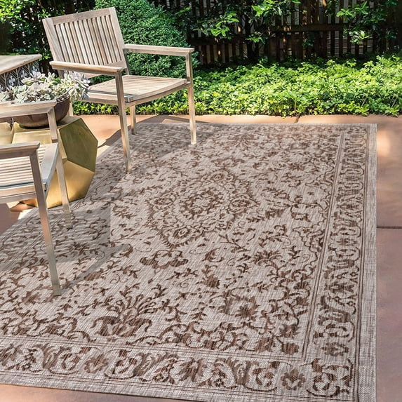 JONATHAN Y JONATHAN Y Sintra Ornate Medallion Indoor/Outdoor Area Rug 5 X 8