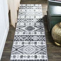 JONATHAN Y MOROCCAN HYPE 2 x 10 Runner Rug, Sura Kilim Geometric - Gray/Anthracite, MOH500A-210