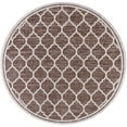 thumbnail image 1 of JONATHAN Y  Zinnia Textured Weave Indoor/Outdoor Area Rug 3' Round - Espresso/Taupe, 1 of 5