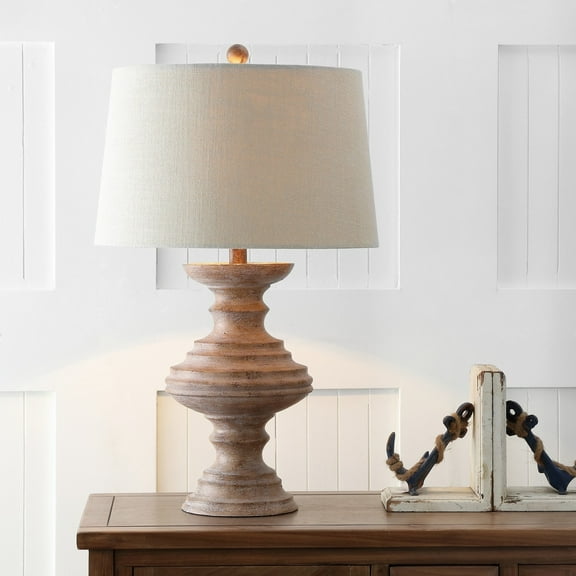 JONATHAN Y Scarlett 26.5" Resin LED Table Lamp, Brown, JYL1001A