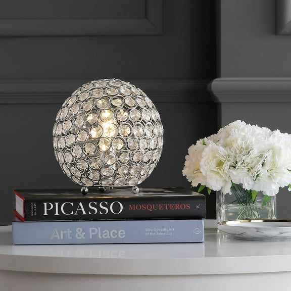JONATHAN Y Gemma 8.25" Acrylic/Metal LED Table Lamp, Clear, JYL1042A