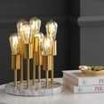 thumbnail image 1 of JONATHAN Y Pleiades 13.5" Modern Metal/Resin LED Accent Lamp, Brass Gold/White, JYL1060A, 1 of 8