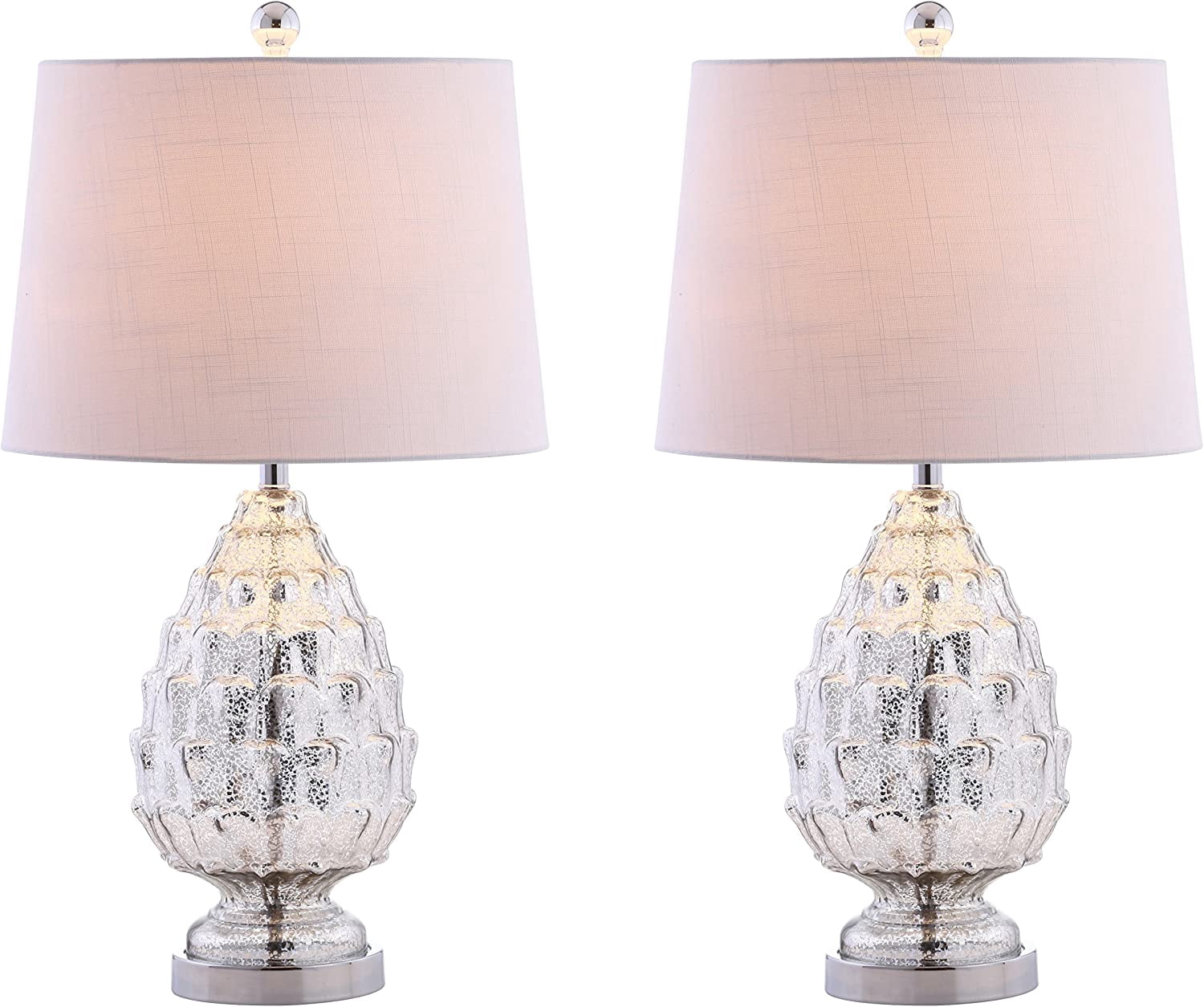 JONATHAN Y Faye 28" Glass LED Table Lamp - Seafoam Green, Glam Bedside Desk Lamp, Bulb Included