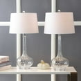thumbnail image 1 of JONATHAN Y Bette 28.5" Glass Teardrop LED Table Lamp, Clear (Set of 2), JYL1079C-SET2, 1 of 7