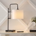 thumbnail image 1 of JONATHAN Y Edris 24.75" Industrial Designer Metal LED Task Lamp with USB Charging Port, Black, JYL1130A, 1 of 7