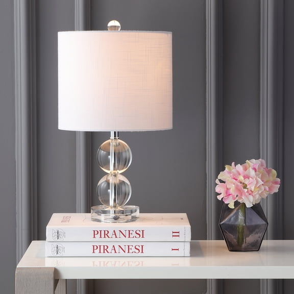 JONATHAN Y Brooklyn 17.5" Crystal LED Table Lamp, Clear, JYL2057A