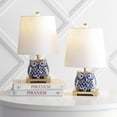 thumbnail image 1 of JONATHAN Y Justina 16" Ceramic Mini Table Lamp, Blue/White (Set of 2), JYL3014A-SET2, 1 of 5