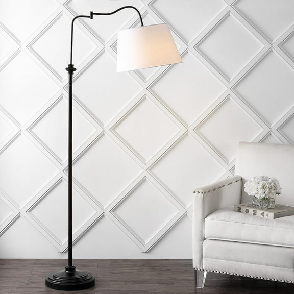 JONATHAN Y Jason 68.5" Metal Traditional Swing Arm LED Floor Lamp, Oil Rubbed Bronze, JYL3083A