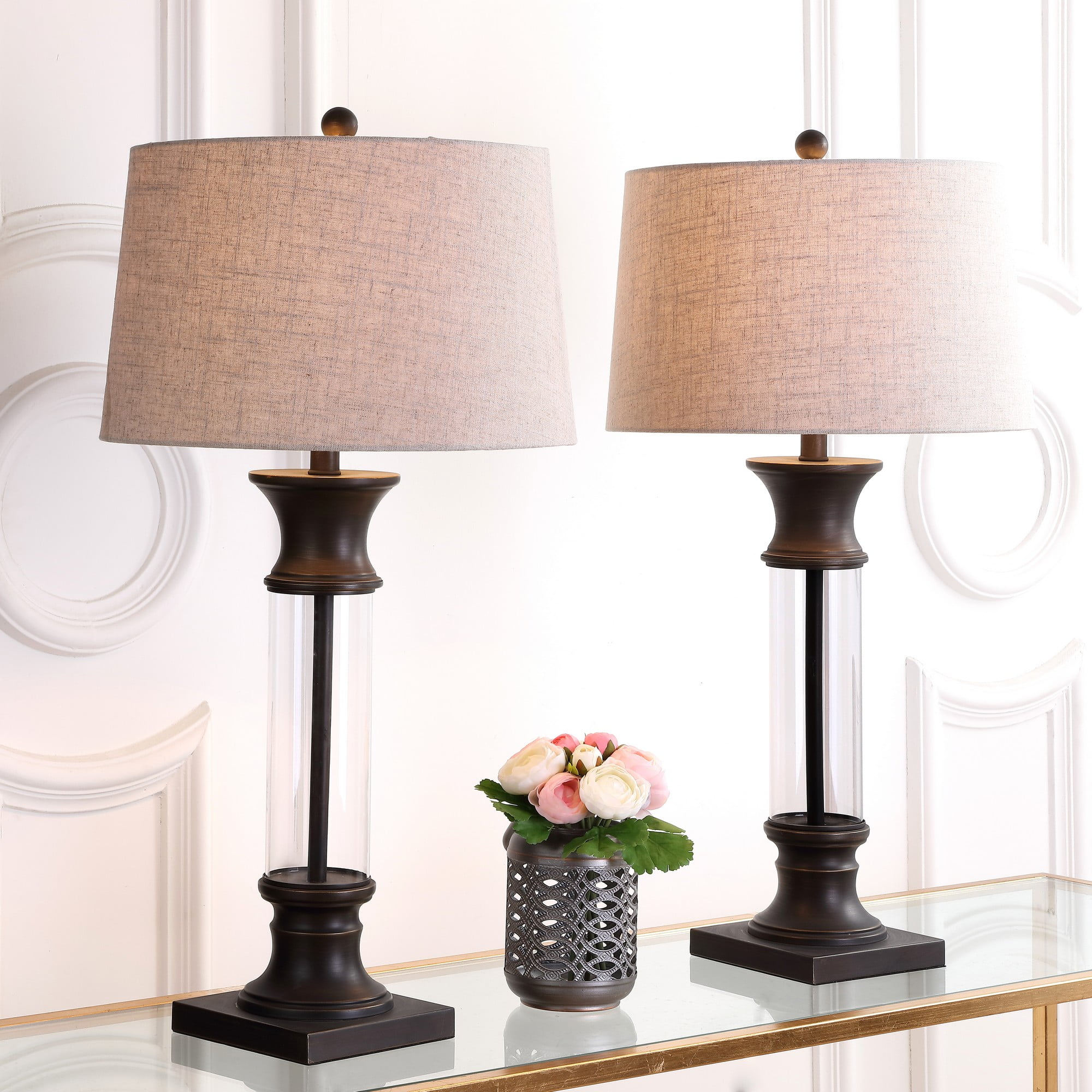 JONATHAN Y JYL4016C SET2 Set of 2 Table Lamps Cole 27.5