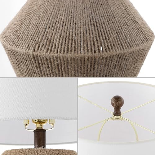 JONATHAN Y JYL4049A Alma 21.75" Coastal Rustic Iron/Rope LED Table Lamp Shabby Chic, Minimalist, Designer, Vintage, Farmhouse, Office, Living Room, Dining Room, Bedroom, Hallway, B