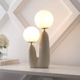 thumbnail image 1 of JONATHAN Y Oda 17.75" 2-Light Modern Bohemian Resin/Iron/Frosted Glass Danish Cactus LED Table Lamp, Almond/Brass Gold, JYL4065C, 1 of 6