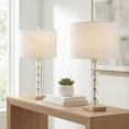 thumbnail image 1 of JONATHAN Y Claire 28.5" Crystal LED Table Lamp, Clear/Brass (Set of 2), JYL5001A-SET2, 1 of 7