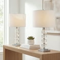 thumbnail image 1 of JONATHAN Y Barnard 22" LED Crystal/Metal Table Lamp, Clear (Set of 2), 1 of 4