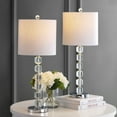 thumbnail image 1 of JONATHAN Y Cary 27.5" Modern Stacked Crystal/Metal LED Table Lamp, Chrome/Clear, JYL5053A-SET2, 1 of 8