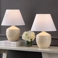 thumbnail image 1 of JONATHAN Y Myron 18" Minimalist Scandinavian Concrete Effect Resin/Iron LED Table Lamp, Cream (Set of 2), JYL5606C-SET2, 1 of 6