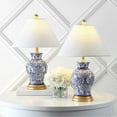 thumbnail image 1 of JONATHAN Y Xia 21" Ceramic/Iron Classic Modern LED Table Lamp, Blue (Set of 2), JYL6606A-SET2, 1 of 7