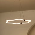 thumbnail image 1 of JONATHAN Y Nuvola 31.5" Contemporary Minimalist Metal/Acrylic Adjustable Dimmable Cloud Integrated LED Chandelier, Black, JYL7143B, 1 of 10