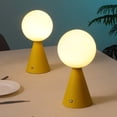 thumbnail image 1 of JONATHAN Y Macie 11.75" Modern Minimalist Globe Rechargeable/Cordless Dimmable Integrated LED Table Lamp with Touch Sensor, Yellow (Set of 2), JYL7159A-SET2, 1 of 6