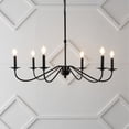 thumbnail image 1 of JONATHAN Y Wicklow 34.75" 6-Light Bohemian Farmhouse Iron LED Chandelier, Black, JYL7559B, 1 of 8
