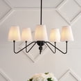 thumbnail image 1 of JONATHAN Y Skylar 32" 5-Light Classic Minimalist Iron Inverted Gourd LED Chandelier, Black, JYL7912A, 1 of 9