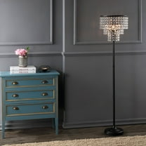 JONATHAN Y Juliette 60" Crystal/Metal Floor Lamp, Bronze / Clear, JYL9001A