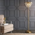 thumbnail image 1 of JONATHAN Y Jemma 60" Crystal/Metal LED Floor Lamp, Brass Gold / Clear, JYL9005B, 1 of 5