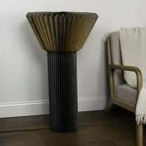 JONATHAN Y JYL9104A Archer 37" Modern Minimalist Pleated Shade Floor Lamp, Black