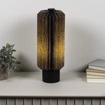 JONATHAN Y JYL9105A Banks 15.75" Modern Minimalist Paper Pleated Column Accent LED Table Lamp, Black