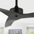 thumbnail image 1 of JONATHAN Y Aldrin 50" Modern Minimalist Iron/Plastic Mobile-App/Remote-Controlled 6-Speed Razor Ceiling Fan, Dark Brown Wood Finish, 1 of 8