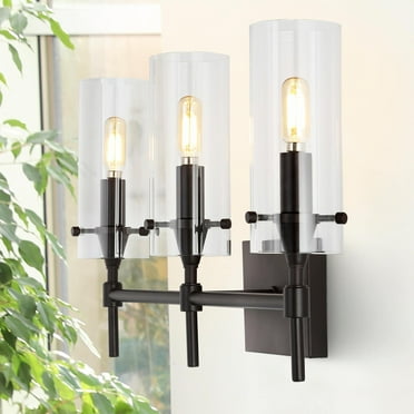 JONATHAN Y Jayce Bohemian Farmhouse Iron/Glass LED Vanity by JONATHAN  Y 3 Light - Oil Rubbed Bronze