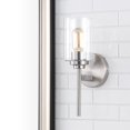 thumbnail image 1 of JONATHAN Y Juno 13" 1-Light Farmhouse Industrial Iron Cylinder LED Sconce, Oil Rubbed Bronze/Clear by  - One Nickel, 1 of 5
